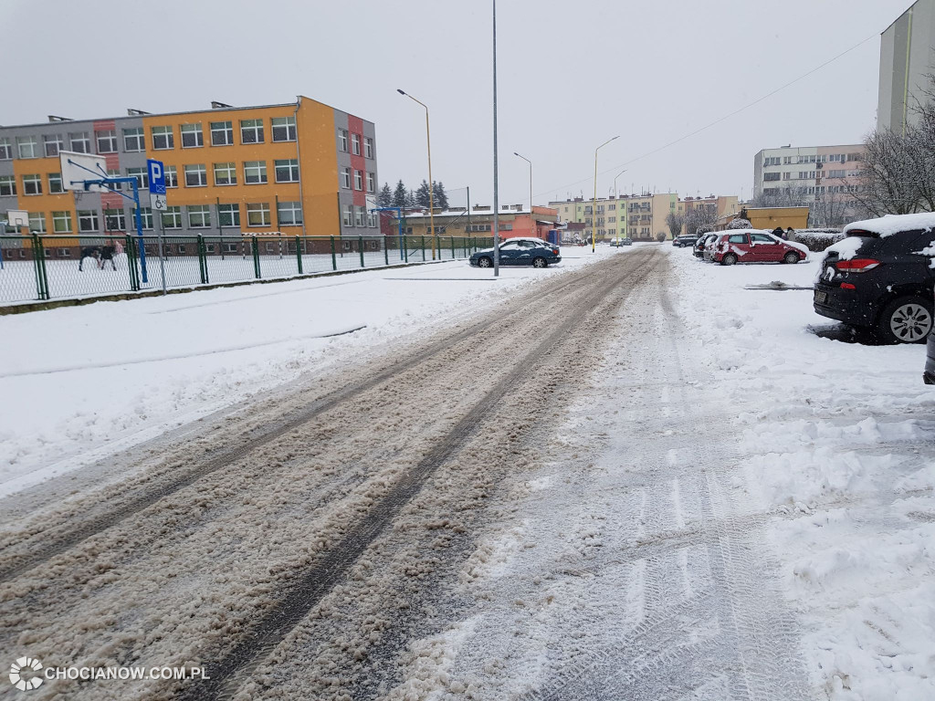 Kiepskie warunki na chocianowskich drogach