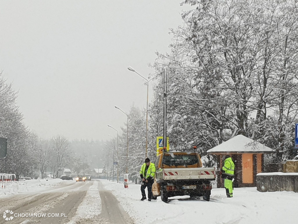 Kiepskie warunki na chocianowskich drogach