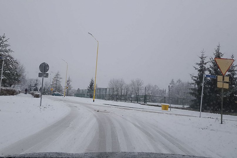 Kiepskie warunki na chocianowskich drogach